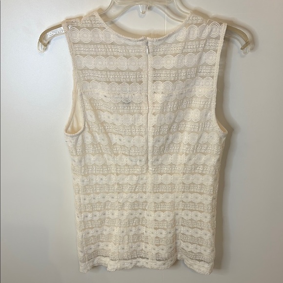 Ann Taylor Cream Lace Fitted Tank Top - Picture 4 of 4